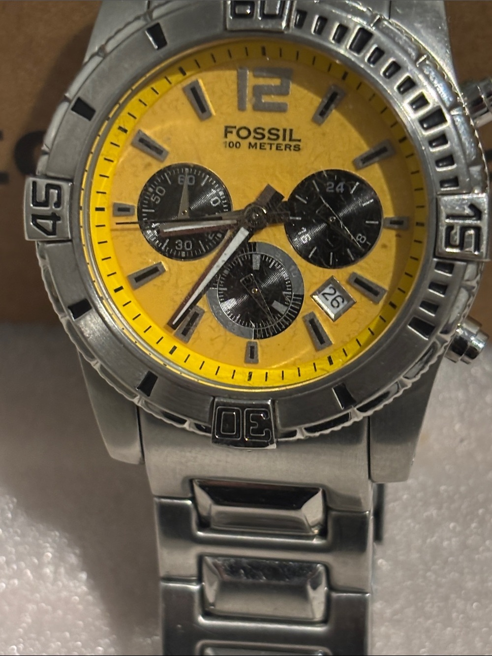 Fossil Blue  Stainless Steel Men's Watch Bracelet